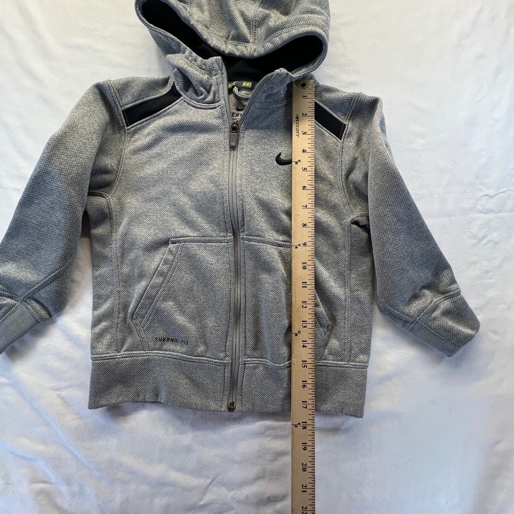 Nike Therma Fit Boys Full Zip Hoodie Gray Athletic Comfort Size XS - Picture 9 of 16